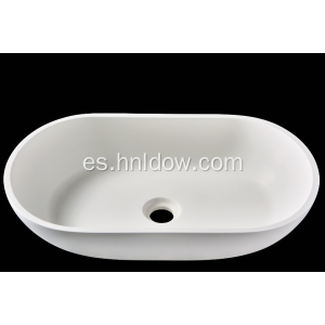 Lavabo de piedra artificial acrílico puro para baño